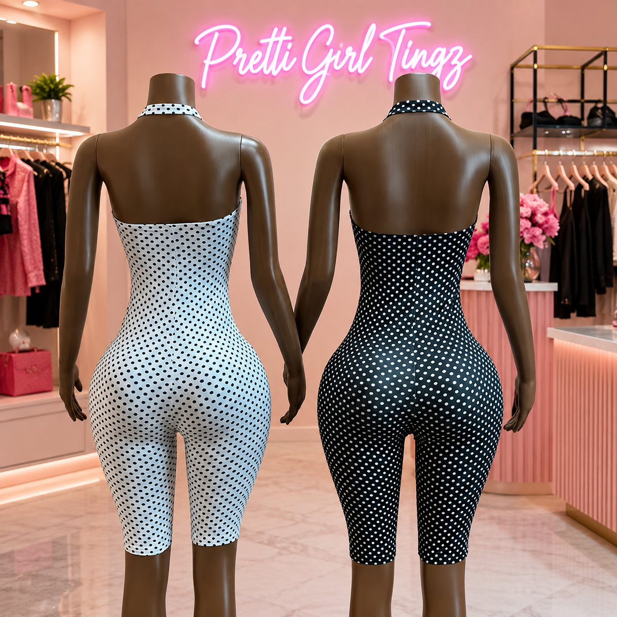 Dot Me Down Bodycon Romper