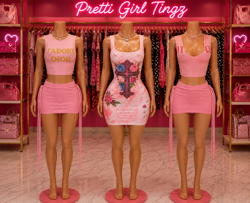 Blushing Rose Mini Dress & Skirt Set Collection
