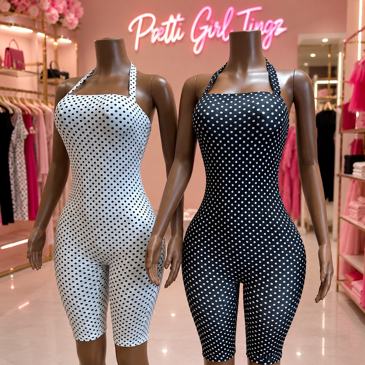 Dot Me Down Bodycon Romper