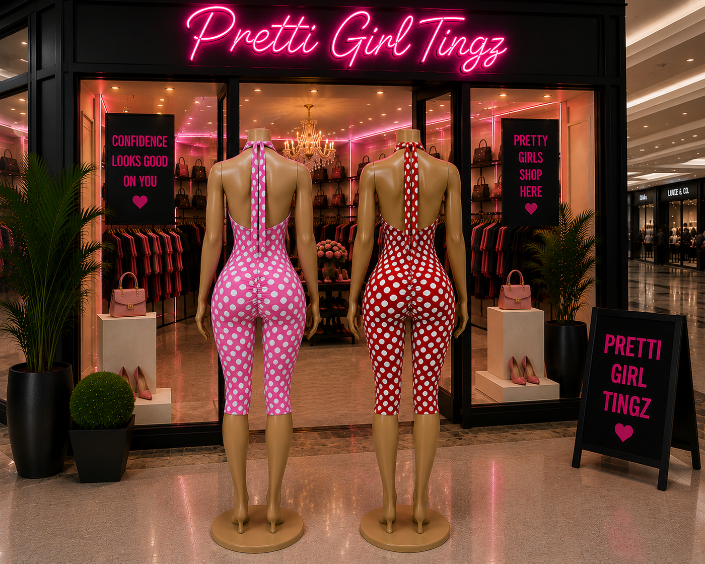 Retro Pop Polka Dot Halter Capri Jumpsuit – Backless Bodycon One-Piece